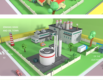 lowploy风格作品-油田小镇